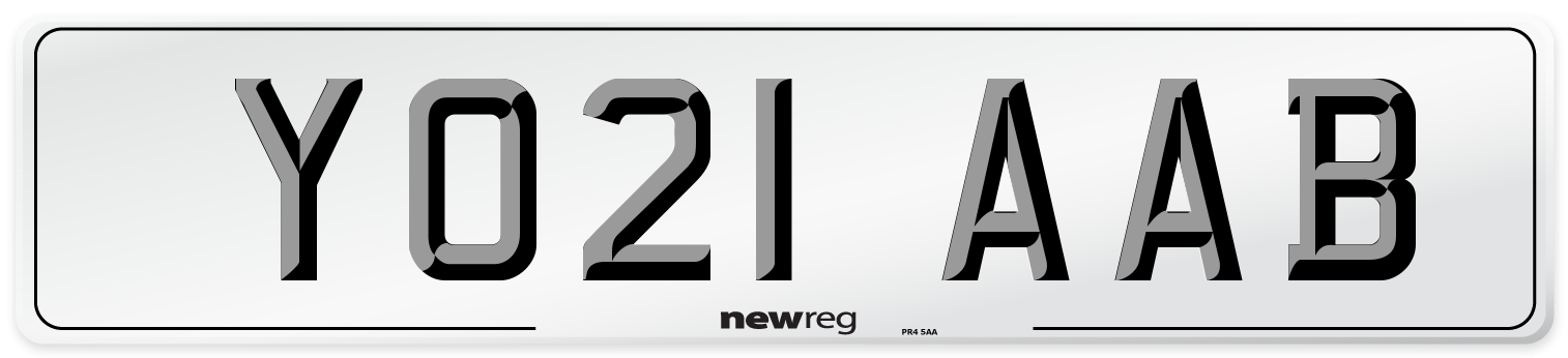 YO21 AAB Number Plate from New Reg